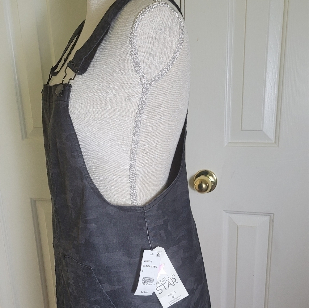 NWT Vanilla Star Women Juniors' Cotton Camo Denim Skirtall Black Gray Size 9 $49 - Picture 6 of 10